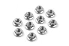 960240 High-quality M4 nut with serrated flange. Set of 10