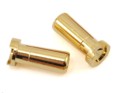 5045 ProTek RC Low Profile 5mm "Super Bullet" Solid Gold Connectors (2 Male)