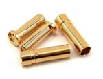5024 ProTek RC 5.0mm "Super Bullet" Solid Gold Connectors (2 Male/2 Female) (PTK5024)