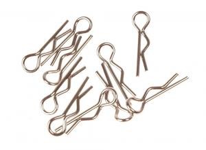 103100 Pack of 10 small silver 1/10th body clips bent (XCE103100)