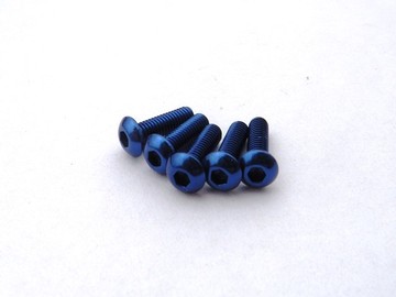 69623 Hiro Seiko Aluminum Alloy 3X6 Hex Socket Button Head Screw (5) YOKOMO BLUE (HS69623)