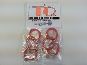 130/6 TQ Superflex 2 18ga. Leadwire with guide clips 6 PK. Orange (TQ130/6)