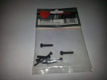 01060-1RB Head (4) & Back Plate(4) & Carb Bolt Screw (1) complete for .21 Engine (RB01060-1)