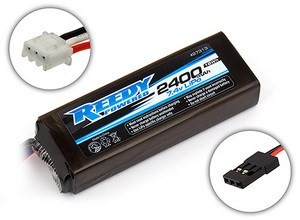 ASC27313 Reedy LiPo Pro Transmitter/Receiver (TX/RX) Battery, 2400mAh, 7.4V, Flat Style (ASC27313)