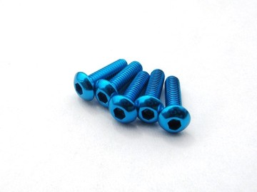 6723 Hiro Seiko Aluminum Alloy 3X5 Hex Socket Button Head Screw (5) T-BLUE (HS69723)