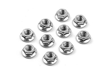 960240 High-quality M4 nut with serrated flange. Set of 10 (XRA960240)