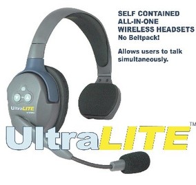 UL1S Eartec UL2S UltraLITE Wireless Microphone System with 1 Master and 1 Remote Headsets (2 Singles) (EARUL1S)