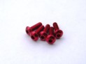 69627 Hiro Seiko Aluminum Alloy 3X6 Hex Socket Button Head Screw (5) RED