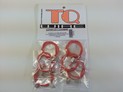 130/6 TQ Superflex 2 18ga. Leadwire with guide clips 6 PK. Orange