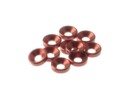 69252 Hiro Seiko 3mm Alloy Countersunk Washer RED (10)