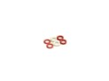 69447 3mm Alloy Spacer Set .5t (2pcs) 0.75t (2pcs) 1.0t (2pcs) RED & SILVER