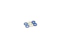 69450 3mm Alloy Spacer Set .5t (2pcs) 0.75t (2pcs) 1.0t (2pcs) Y-BLUE & SILVER