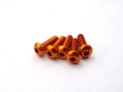 69636 Hiro Seiko Aluminum Alloy 3X8 Hex Socket Button Head Screw (5) Orange