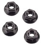 708003 Serrated Flange Wheel Nut 4mm (4) BLACK STEEL