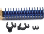 53001B Blue exhaust cooler with holder and fuel tube clip 1 set /pack