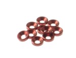 69252 Hiro Seiko 3mm Alloy Countersunk Washer RED (10) (HS69252)