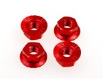 69594 4mm Alloy Serrated Wheel Nut RED (4) (HS69594)