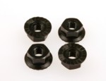 69597 4mm Alloy Serrated Wheel Nut BLACK (4) (HS69597)
