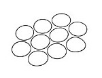 971240 Silicone O-ring fits over 24mm shaft. 0.7mm thick. Set of 10 pieces.