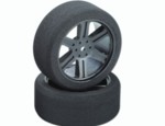 10R-40-H 1/10 Foam Tire (Rear) 1pair Carbon Hard Rims Shore 40 (ULT10R-40-H)