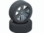 10R-40-H 1/10 Foam Tire (Rear) 1pair Carbon Hard Rims Shore 40