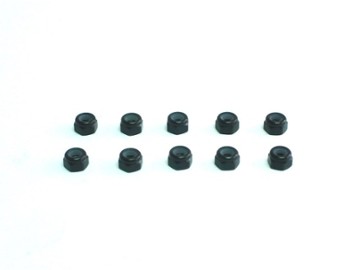 103338 Aluminum M3 nylock nut Black (10) (XCE103340)