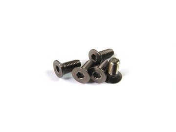 69687 Titanium Hex Flat M3x6 (5pcs) (HS69687)