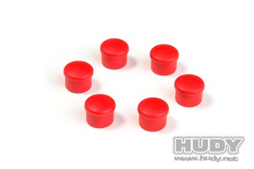 195058-R Cap for 18mm Handle - Red (6) (HUD195058-R)