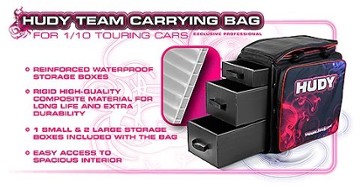 199100 HUDY 1/10 Touring Carrying Bag + Tool Bag - V2 - Exclusive Edition (HUD199100)