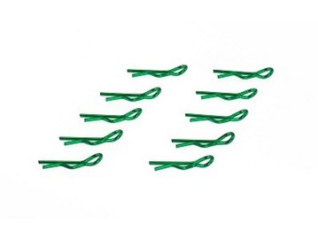 301006 Small Body Clip 1/10 - Metallic Green (10) (AP-301006)