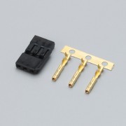 36511 Servo Connector Plug Set w/Gold Pins (Black) (KOP36511)