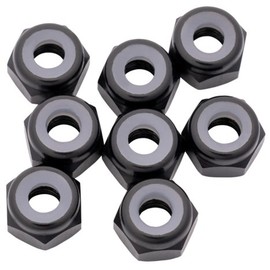 870002 1up Racing 7075 Aluminum Locknuts - M3 Black (1up870002)