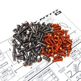 48160 NT1'17 Titan / GOLD Alum Hex Socket Screw Set... (HS48160)