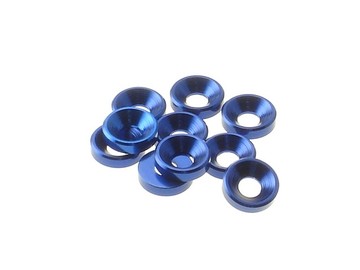 69250 Hiro Seiko 3mm Alloy Countersunk Washer Y-BLUE (10) (HS69250)