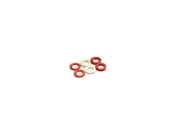 69447 3mm Alloy Spacer Set .5t (2pcs) 0.75t (2pcs) 1.0t (2pcs) RED & SILVER (HS69447)