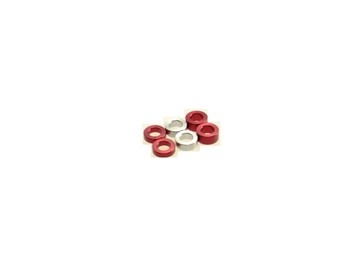 69454 3mm Alloy Spacer Set 1.5t (2pcs) 2.0t (2pcs) 2.5t (2pcs) RED & SILVER (HS69454)