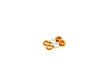 69460 3mm Alloy Spacer Set 1.5t (2pcs) 2.0t (2pcs) 2.5t (2pcs) ORANGE & SILVER (HS69460)