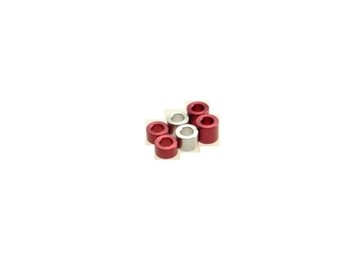 69461 3mm Alloy Spacer Set 3.0t (2pcs) 4.0t (2pcs) 5.0t (2pcs) RED & SILVER (HS69461)