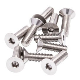 730010 1up Racing Pro Duty Titanium Screws (10pc) 3x10 - Flat Head (1UP730010)