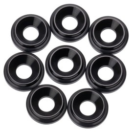 820009 1up Racing 7075 LowPro Countersunk Washers BLACK- M3 (1UP820009)