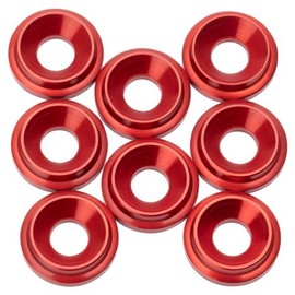 820509 1up Racing 7075 LowPro Countersunk Washers RED- M3 (1UP820509)