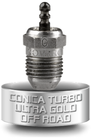 C6TGC - Conical Turbo Gold Glowplug, (Medium-High Nitro) (NOVC6TGC)