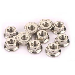 6135 Steel Flanged Nut, 4mm. (10) (TRA6135)
